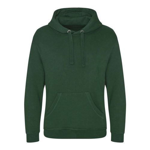 Just Hoods Uniszex kenguruzsebes kapucnis vastag pulóver AWJH101, Bottle Green-2XL