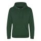 Just Hoods Uniszex kenguruzsebes kapucnis vastag pulóver AWJH101, Bottle Green-3XL