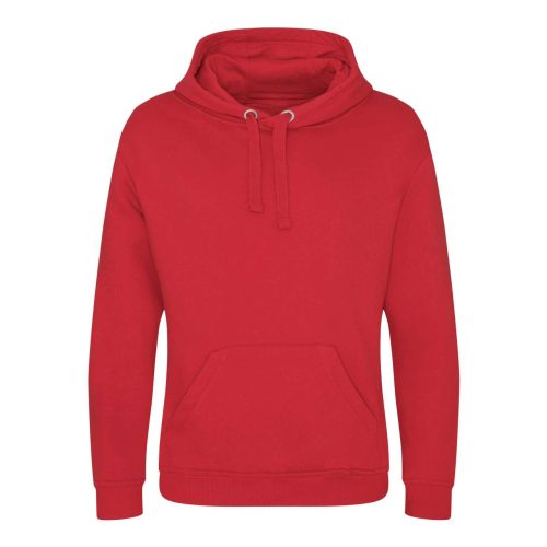 Just Hoods Uniszex kenguruzsebes kapucnis vastag pulóver AWJH101, Fire Red-2XL