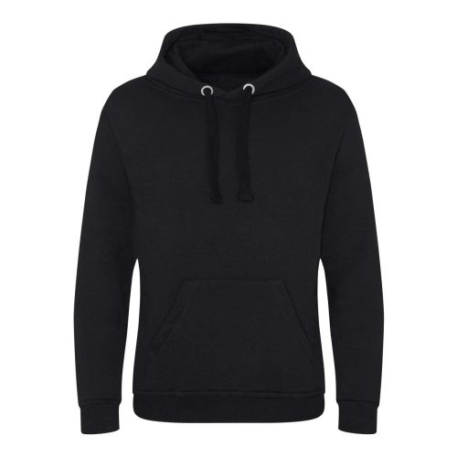 Just Hoods Uniszex kenguruzsebes kapucnis vastag pulóver AWJH101, Jet Black-2XL