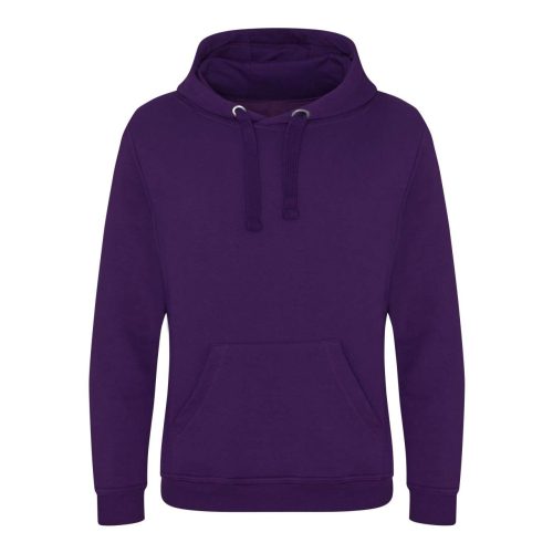 Just Hoods Uniszex kenguruzsebes kapucnis vastag pulóver AWJH101, Purple-3XL