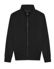 Just Hoods Uniszex cipzáros pulóver oldalsó zsebekkel AWJH147, Deep Black-2XL