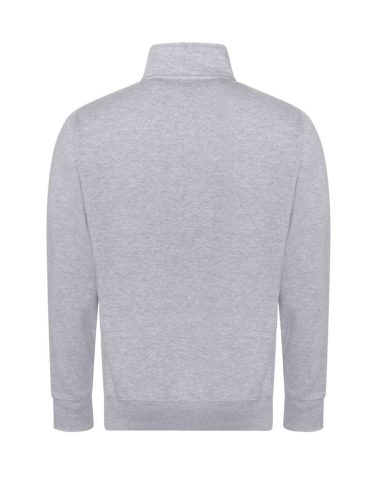 Just Hoods Uniszex cipzáros pulóver oldalsó zsebekkel AWJH147, Heather Grey-L