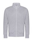 Just Hoods Uniszex cipzáros pulóver oldalsó zsebekkel AWJH147, Heather Grey-L