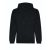 Just Hoods Uniszex organikus kapucnis pulóver AWJH201, Deep Black-L