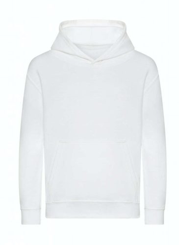 Just Hoods Gyerek organikus kapucnis pulóver AWJH201J, Arctic White-M