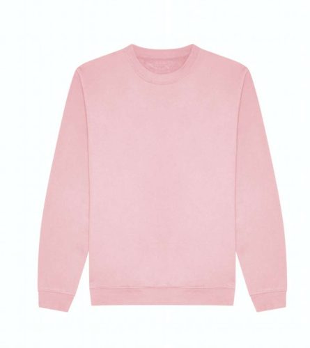 Just Hoods Uniszex kereknyakú organikus pulóver AWJH230, Baby Pink-L