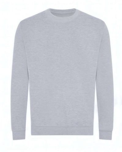 Just Hoods Uniszex kereknyakú organikus pulóver AWJH230, Heather Grey-M