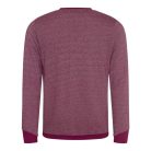 EA033 márga hatású unisex pulóver Ecologie, Burgundy/White-XS