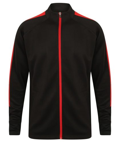 Finden + Hales FHLV871 unisex melegítő felső, Black/Red