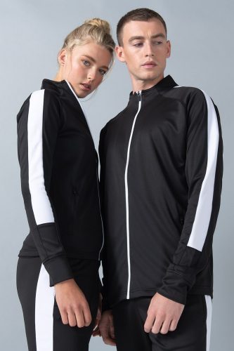 Finden + Hales FHLV871 unisex melegítő felső, Black/White