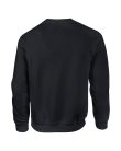 Környakas unisex prémium pulóver, Gildan GI12000, Black-2XL