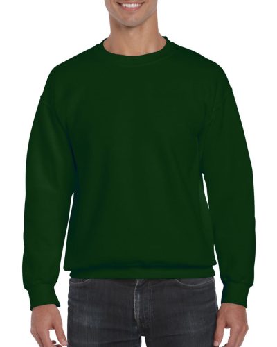 Környakas unisex prémium pulóver, Gildan GI12000, Forest Green-2XL