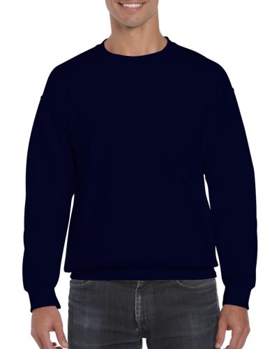 Környakas unisex prémium pulóver, Gildan GI12000, Navy-2XL