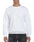 Környakas unisex prémium pulóver, Gildan GI12000, White-L