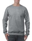 Kereknyakú körkötött pulóver, Gildan GI18000, Graphite Heather-2XL