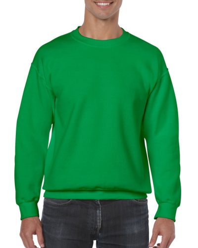 Kereknyakú körkötött pulóver, Gildan GI18000, Irish Green-2XL