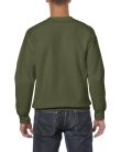 Kereknyakú körkötött pulóver, Gildan GI18000, Military Green-2XL