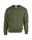 Kereknyakú körkötött pulóver, Gildan GI18000, Military Green-2XL