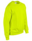 Kereknyakú körkötött pulóver, Gildan GI18000, Safety Green-2XL