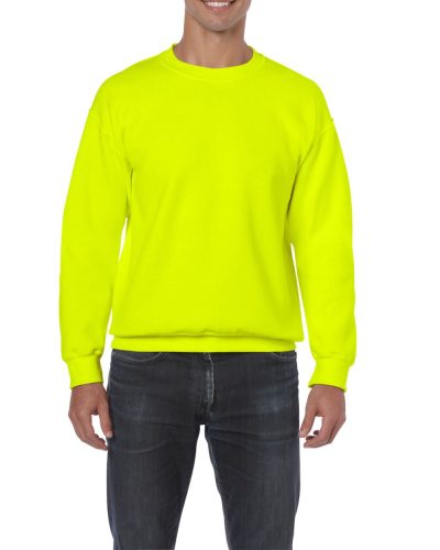 Kereknyakú körkötött pulóver, Gildan GI18000, Safety Green-3XL