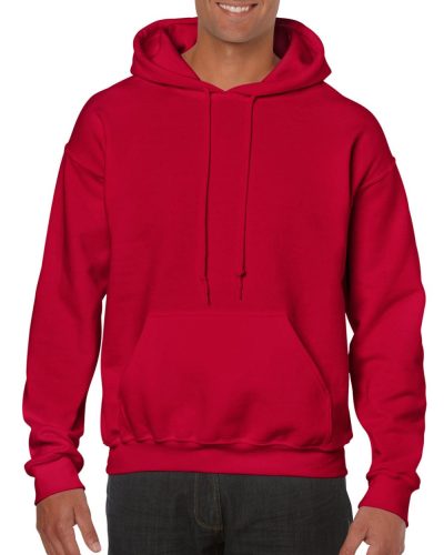 Kenguru zsebes kapucnis pulóver, Gildan GI18500, Cherry Red-2XL