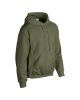 Kenguru zsebes kapucnis pulóver, Gildan GI18500, Military Green-4XL