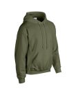 Kenguru zsebes kapucnis pulóver, Gildan GI18500, Military Green-S