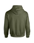 Kenguru zsebes kapucnis pulóver, Gildan GI18500, Military Green-S