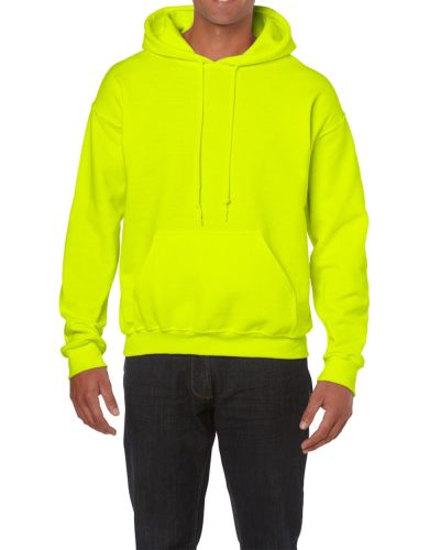 Kenguru zsebes kapucnis pulóver, Gildan GI18500, Safety Green-2XL