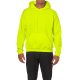 Kenguru zsebes kapucnis pulóver, Gildan GI18500, Safety Green-2XL