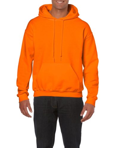 Kenguru zsebes kapucnis pulóver, Gildan GI18500, S.Orange-3XL