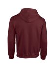 Cipzáras kenguru zsebes kapucnis pulóver, Gildan GI18600, Maroon-2XL