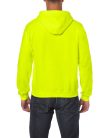 Cipzáras kenguru zsebes kapucnis pulóver, Gildan GI18600, Safety Green-2XL