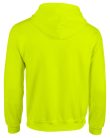 Cipzáras kenguru zsebes kapucnis pulóver, Gildan GI18600, Safety Green-2XL