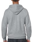 Cipzáras kenguru zsebes kapucnis pulóver, Gildan GI18600, Sport Grey-4XL