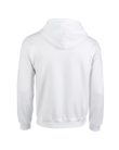 Cipzáras kenguru zsebes kapucnis pulóver, Gildan GI18600, White-2XL