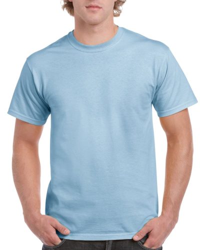 Előmosott kerek nyakkivágásu ultra póló, Gildan GI2000, Light Blue-3XL