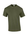 Előmosott kerek nyakkivágásu ultra póló, Gildan GI2000, Military Green-2XL