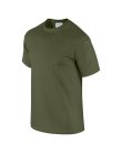 Előmosott kerek nyakkivágásu ultra póló, Gildan GI2000, Military Green-2XL