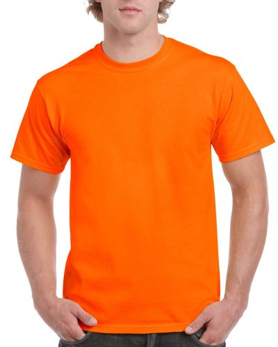 Előmosott kerek nyakkivágásu ultra póló, Gildan GI2000, S.Orange-2XL