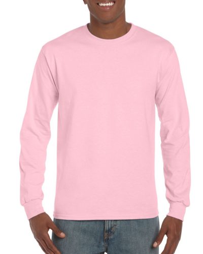 Hosszú ujjú klasszikus szabású póló, Gildan GI2400, Light Pink-4XL