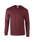 Hosszú ujjú klasszikus szabású póló, Gildan GI2400, Maroon-2XL