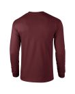 Hosszú ujjú klasszikus szabású póló, Gildan GI2400, Maroon-2XL