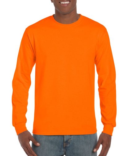 Hosszú ujjú klasszikus szabású póló, Gildan GI2400, S.Orange-3XL