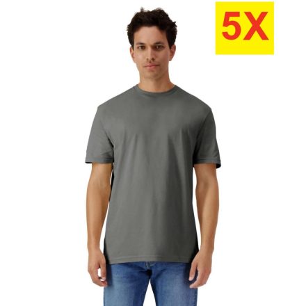 5 db-os pólócsomagban Gildan pamut póló GI3000, Charcoal-2XL