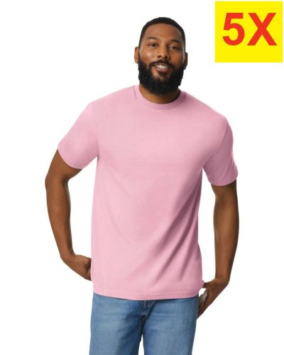 5 db-os pólócsomagban Gildan pamut póló GI3000, Light Pink-2XL