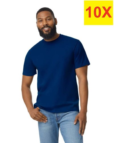 10 db-os pólócsomagban Gildan pamut póló GI3000, Navy-2XL