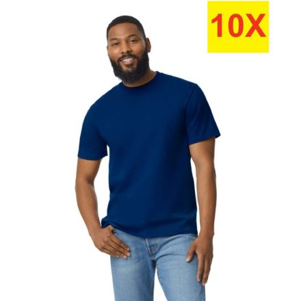 10 db-os pólócsomagban Gildan pamut póló GI3000, Navy-XL