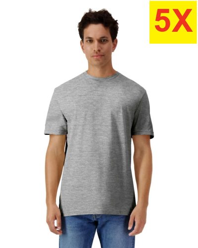 5 db-os pólócsomagban Gildan pamut póló GI3000, Sport Grey-3XL